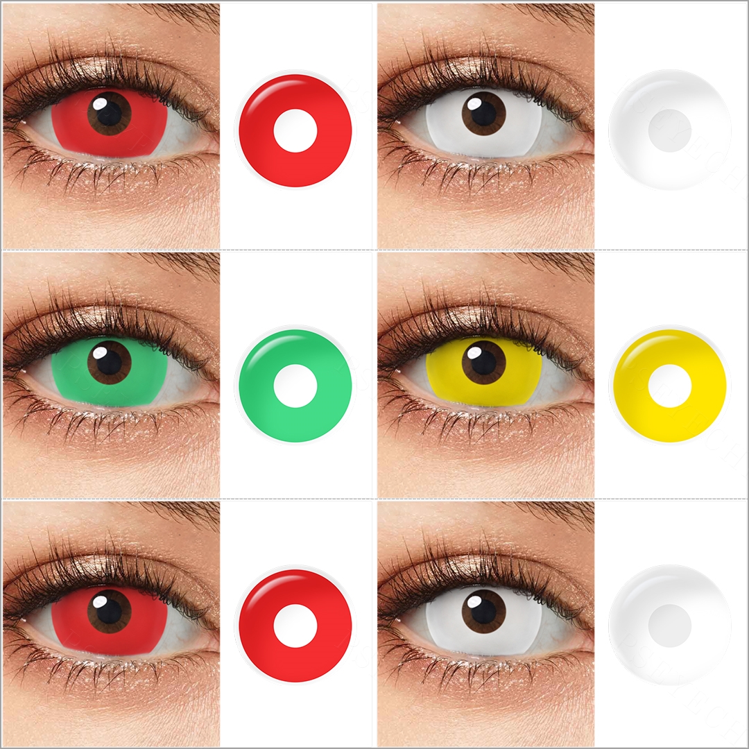 Free Shipping Pseyeche UV GLOW G Eye Lens Soft Contact Lenses Wholesale Cosplay Contact Lenses De Contact Lentilles