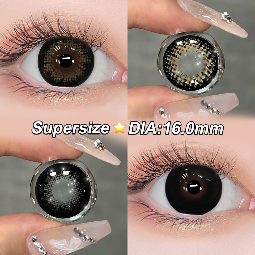 Free Shipping Power Lens 16mm Colour Contact Lenses Custom Brand Logo Eye Contacts Prescription 1.00-6.00 Eye Contact Lenses
