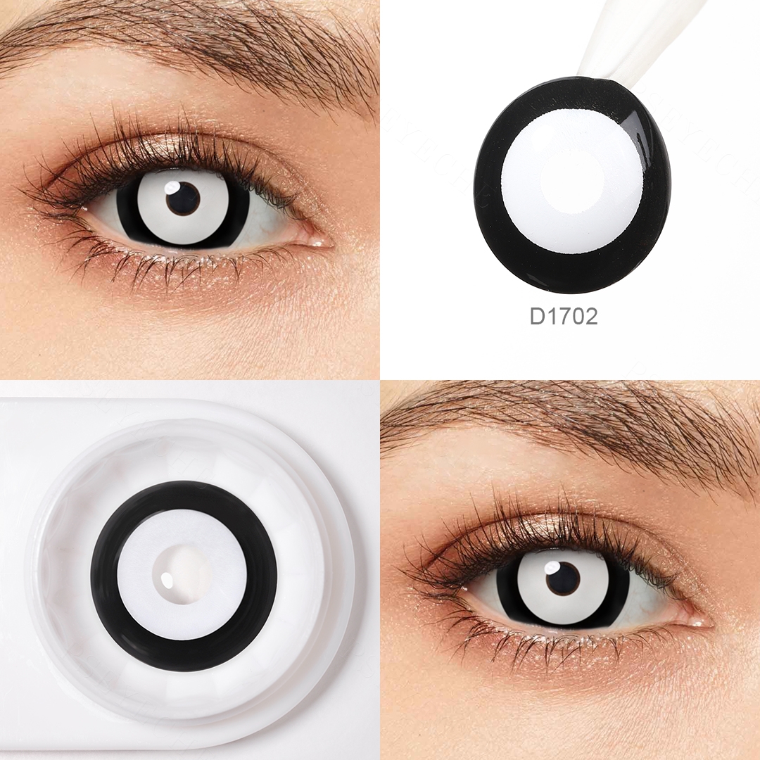 Hot Peyeche SCLERA Black Lens Crazy Contact Lens Halloween Cosplay Black Out White Color Emballage Lentille  Lentes De Contato