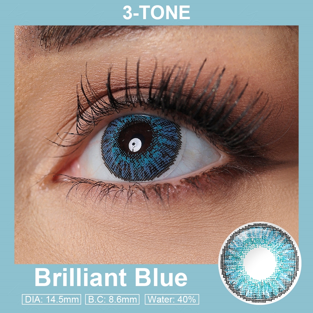 Free Samples Freshgo 3 Tone Softlens Color Lenses Eye Contact Blue Lentilles De Contact De Couleur Les Lentilles Pour Les Yeux