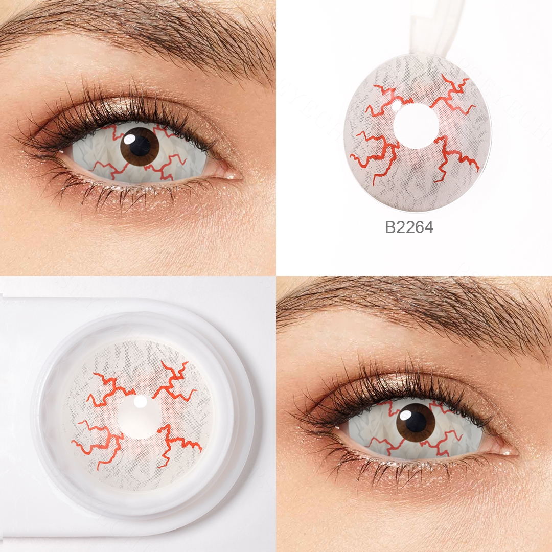 Free Design Pseyeche Bloody Crack Sclera Lens  22 mm sharingan Contact Lenses Zombie Sclera Lens Eye Lenses Eye Lens