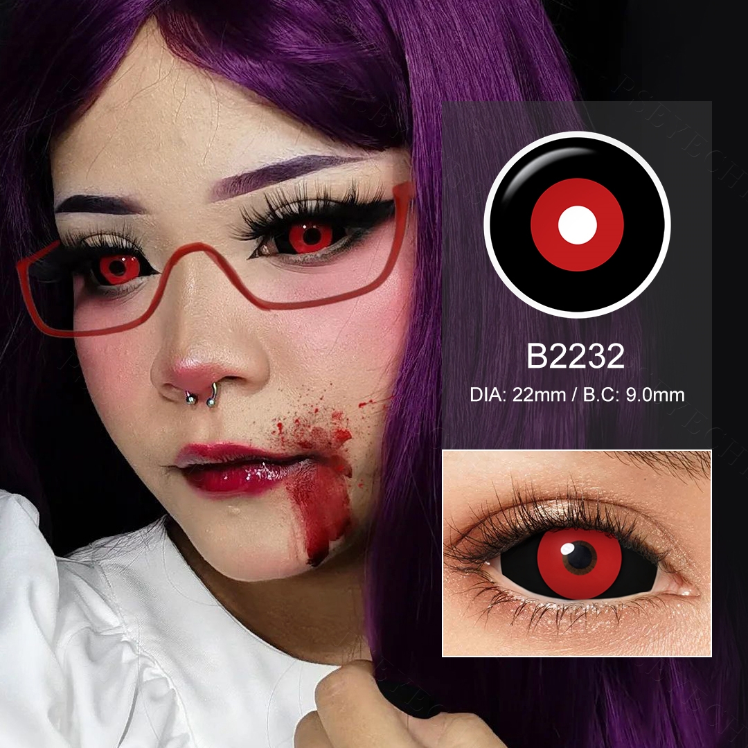 Jigsaw Black And Red Sclera Lenses