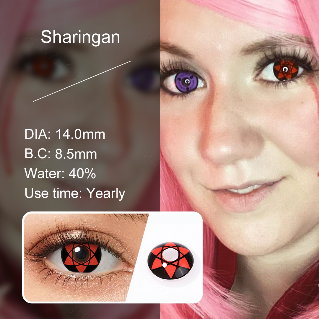 Hot Sale Sharingan Cosplay Contact Lenses Eye Color Lens Korean Colored Contacts Wholesale Halloween Lentilles De Yeux for Eyes