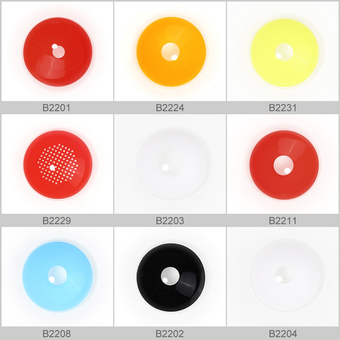 Psyeche 22mm Sclera Lenses Full Eye Contact Lenses Big Size Colored Contacts 1 Tone Black Contact Lenses Cosplay Anime Eye Lens