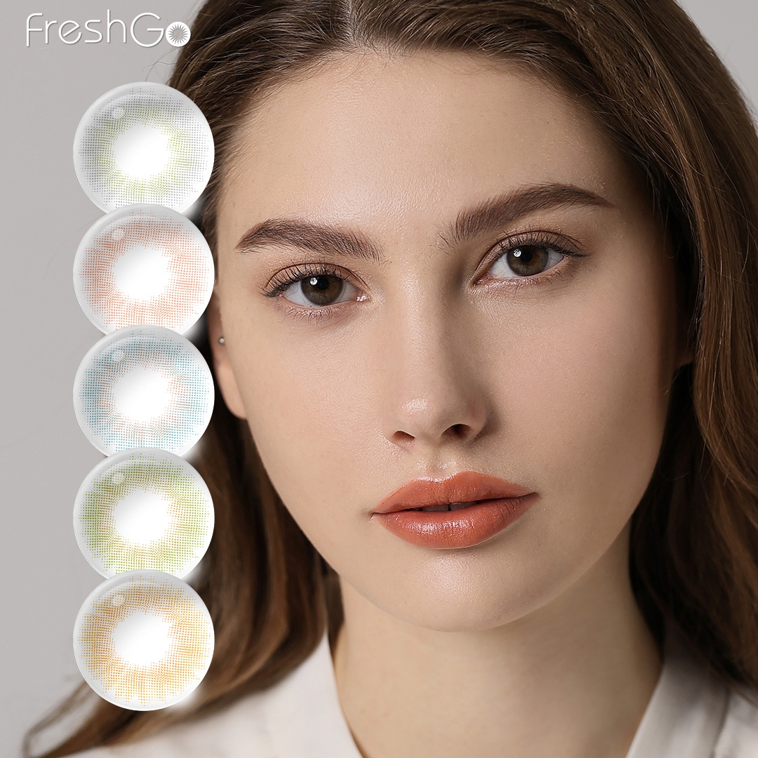 Free Freshgo Colour Contact Lenses Wholesale Colored Contacts Cosmetic Contact Lenses 14.2mm Eye Lens Lentes De Contato