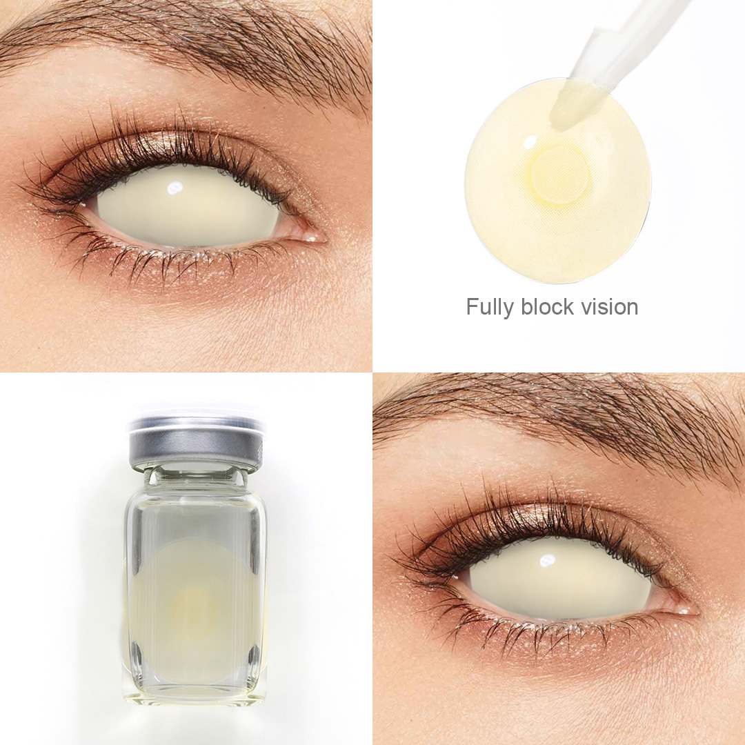 Blind Yellowish 22mm Sclera Lenses