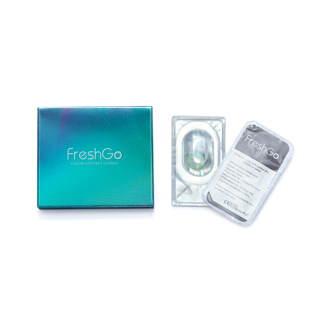OEM Design Free 3 Tone Lenses Eye Contact Paper Box Yearly Colored Contacts Custom Logo Contact Lenses Packaging for Eyes