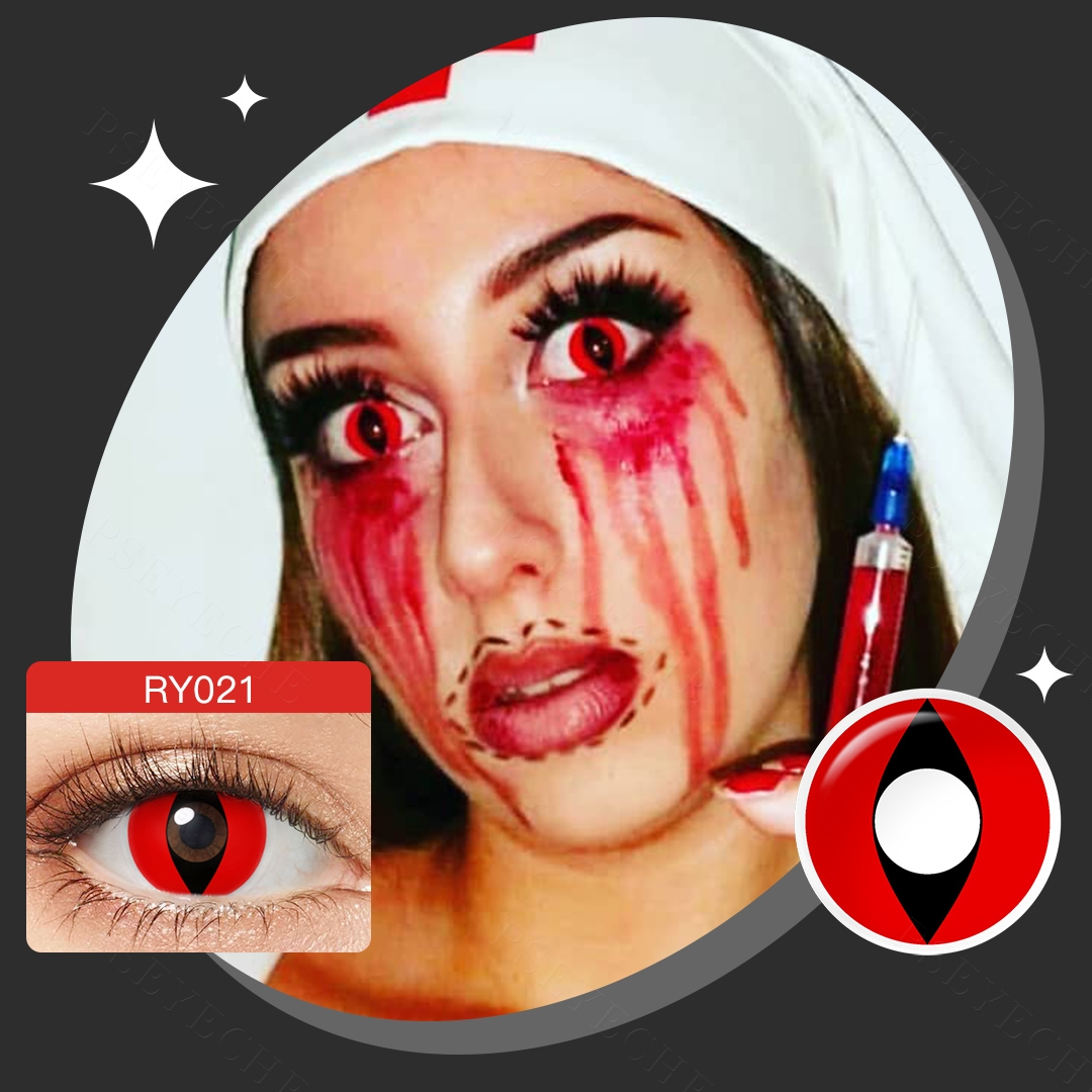 Free Shipping Pseyeche Halloween Lenses Cosplay Cat Eyes Lenses Colored Contacts Halloween Eye Contact Lenses Lentes De Contacto