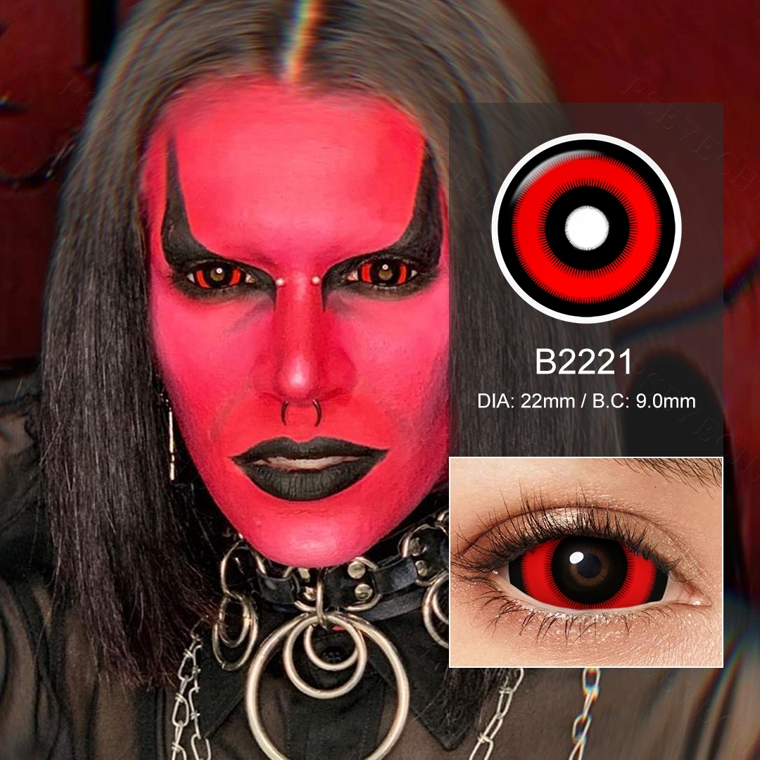 Red Ring Ghoul 22mm Sclera Lenses