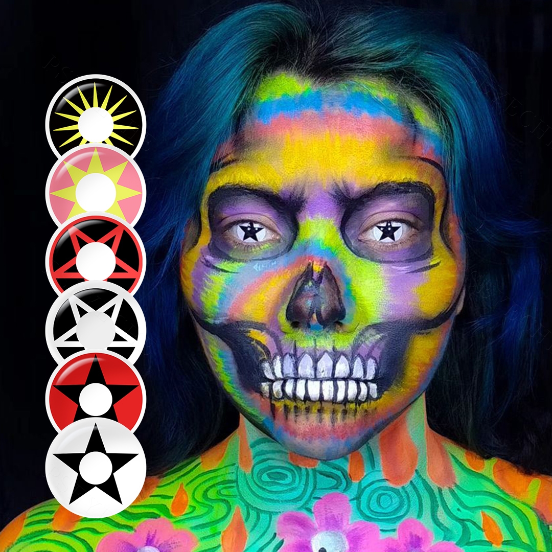 Free Shipping Pseyeche Cosplay Contact Lens Halloween Contact Lenses Eye Contacts Cosplay Lentes De Contacto Halloween