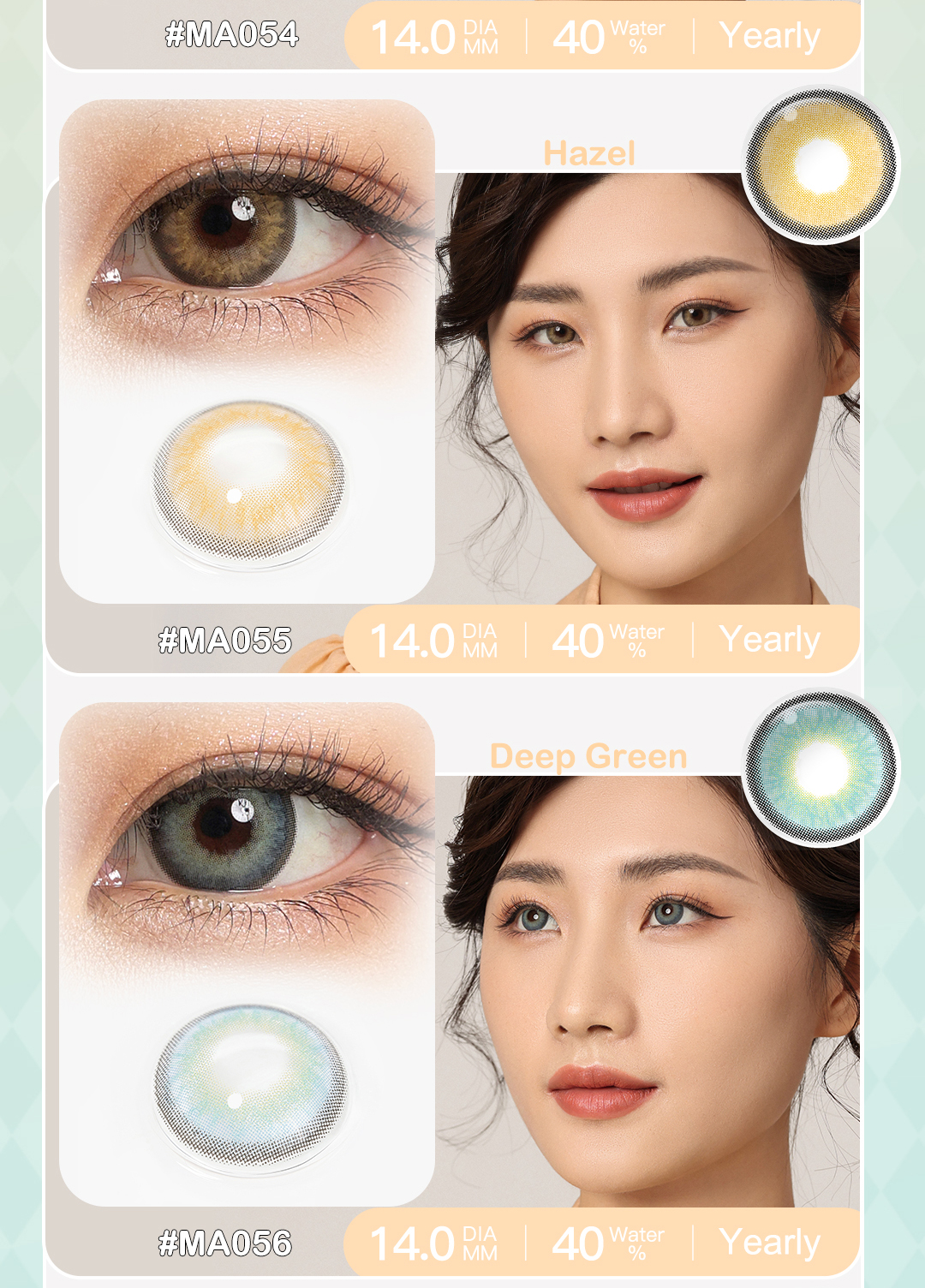 Natural Colored Contact Lenses Grid 4