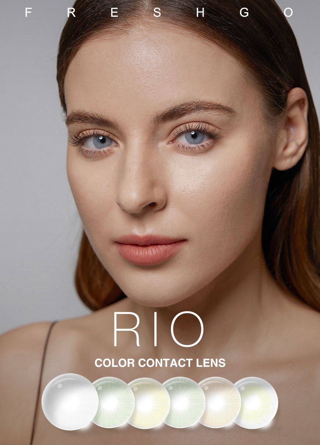 Hot Sale Freshgo Colored Contacts Eyes Lens 3 Tone 14.50mm Coloured Contact Lenses Wholesale Lentes De Contacto De Colores