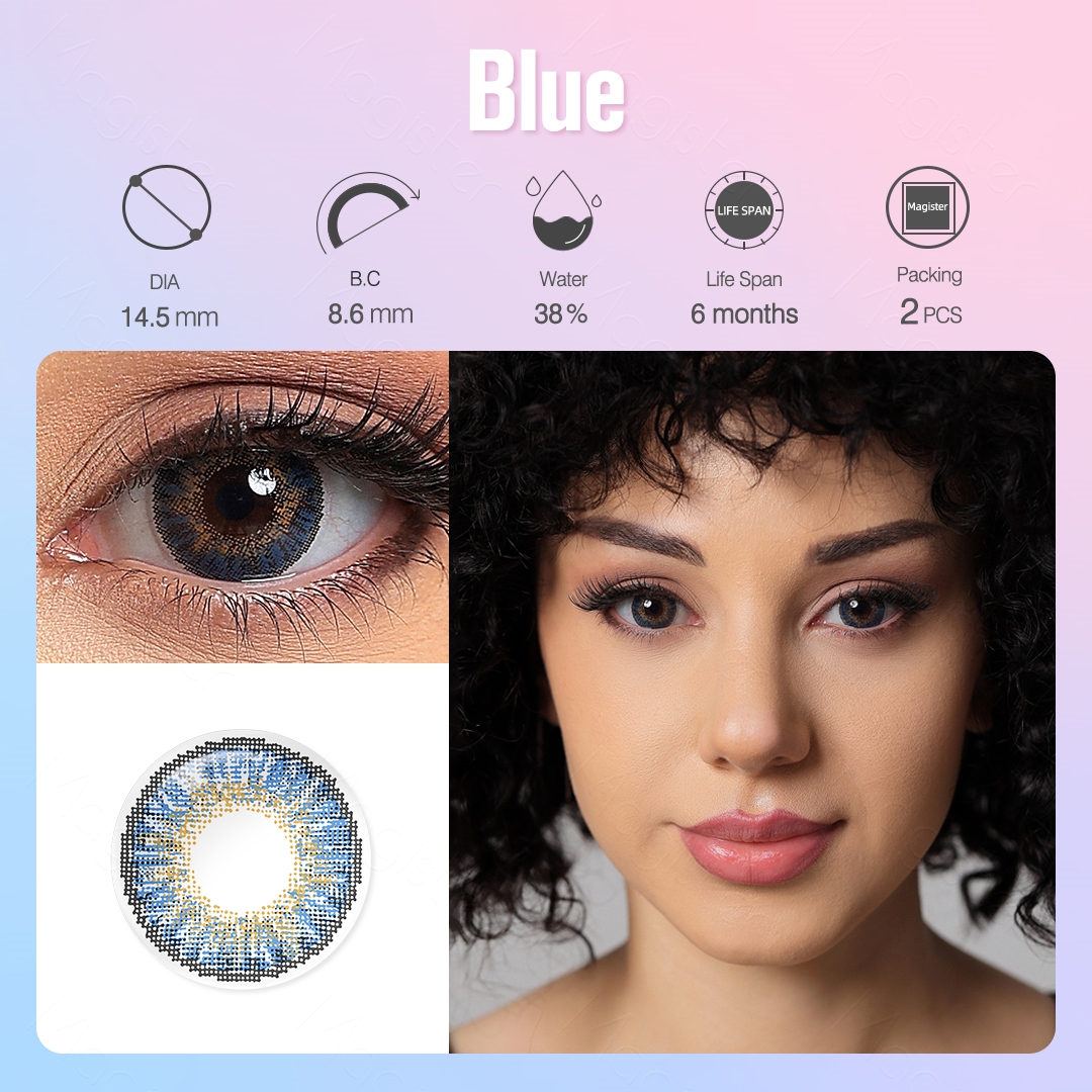 Free Sample MAGISTER Star 3tone Colored Contact Lenses Green Contact Lenses Lens Lentes De Contacto Emballage Lentille