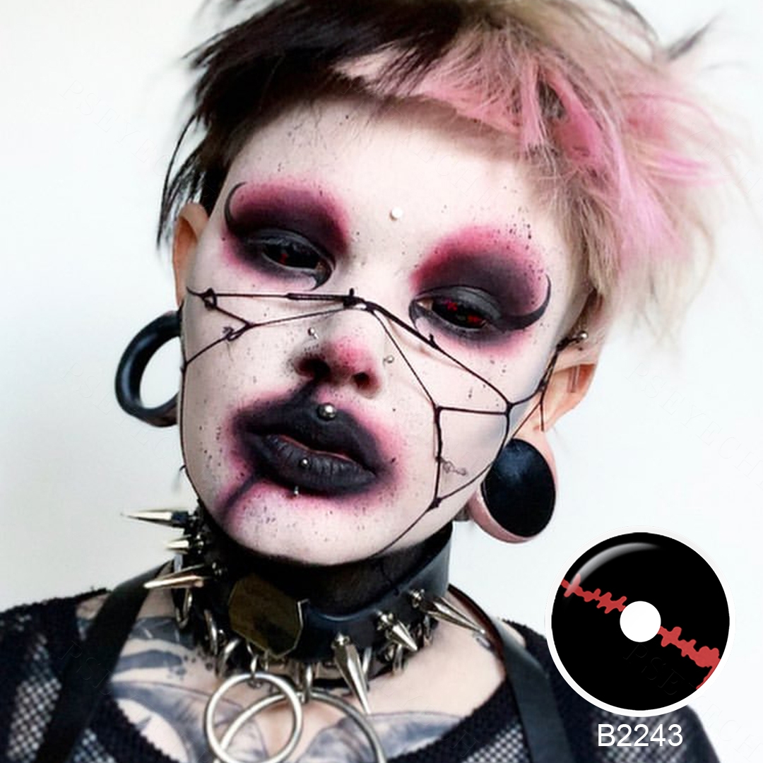 Free Shipping Pseyeche Sclera Lens 22mm Cosplay sharingan Contact Lenses Redlash Sclera Lenses sharingan Contact Lenses