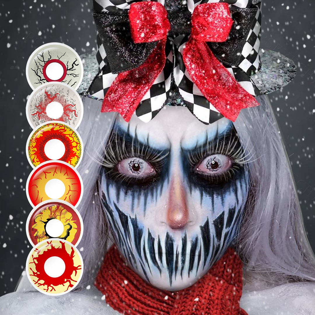 Free Shipping Pseyeche Veins Eye Crazy Lenses Bloody Crack sharingan Lens Halloween Eye sharingan Contact Lenses Lentilles