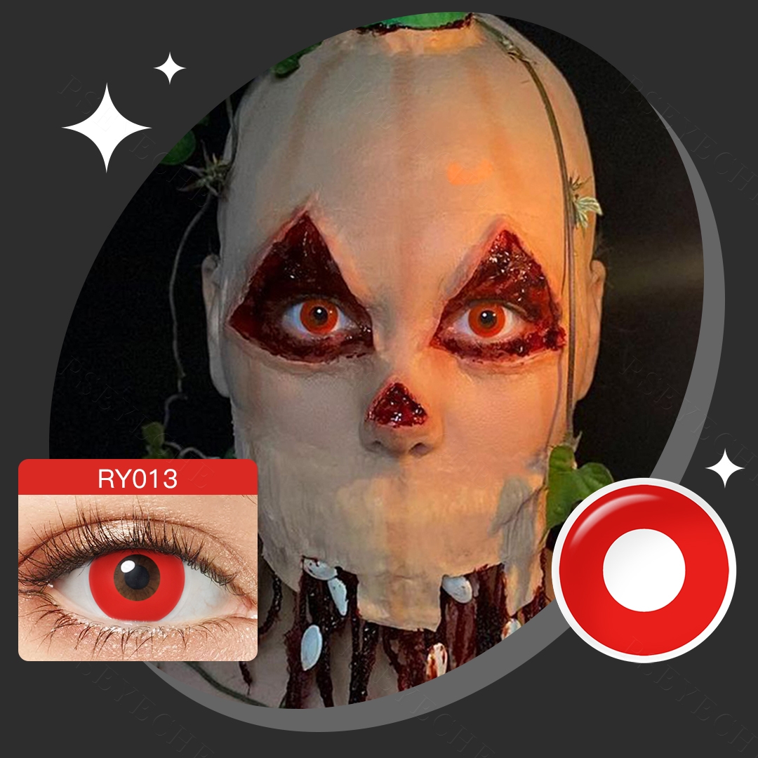 PSEYECHE Cosplay Blind Halloween Contact Lens Blackout Eyes Contact Lenses Crazy Eyes Contacts