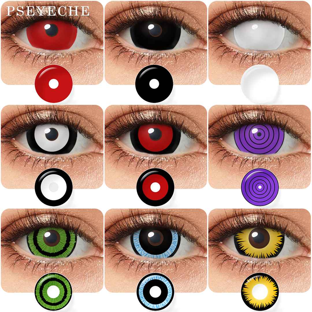 Hot Peyeche SCLERA Black Lens Crazy Contact Lens Halloween Cosplay Black Out White Color Emballage Lentille  Lentes De Contato