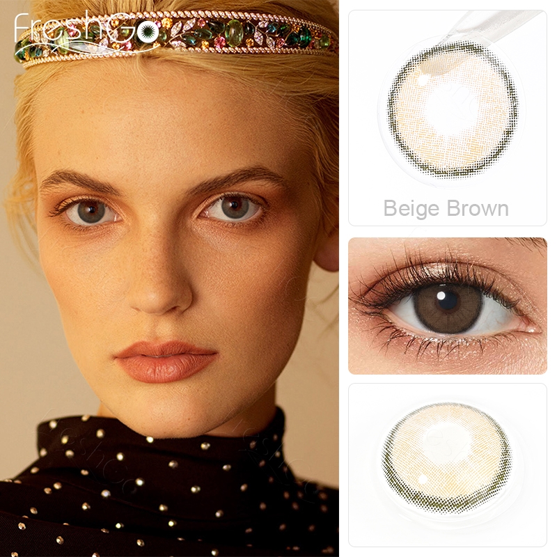 Free Shipping Freshgo PREMIUM Contact Lenses Wholesale Bulk Colored Contacts Lens Korea Colour Contacts Soft 1 Year Color Lens