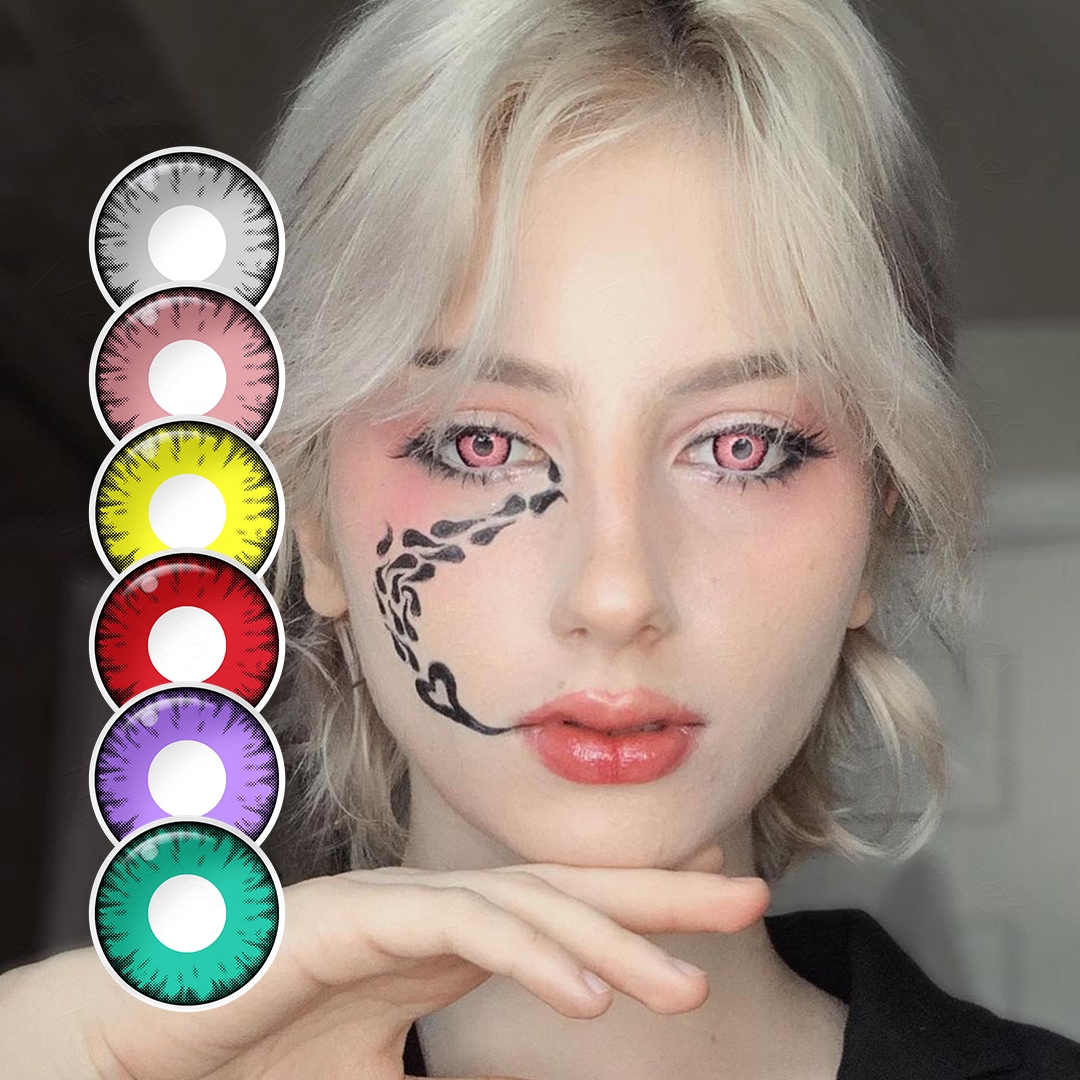 Magister Hot Crazy Colored Contact Lens Role-Playing Halloween Eye Lenses Free Shipping Yearly Sharingan Contact Lenses