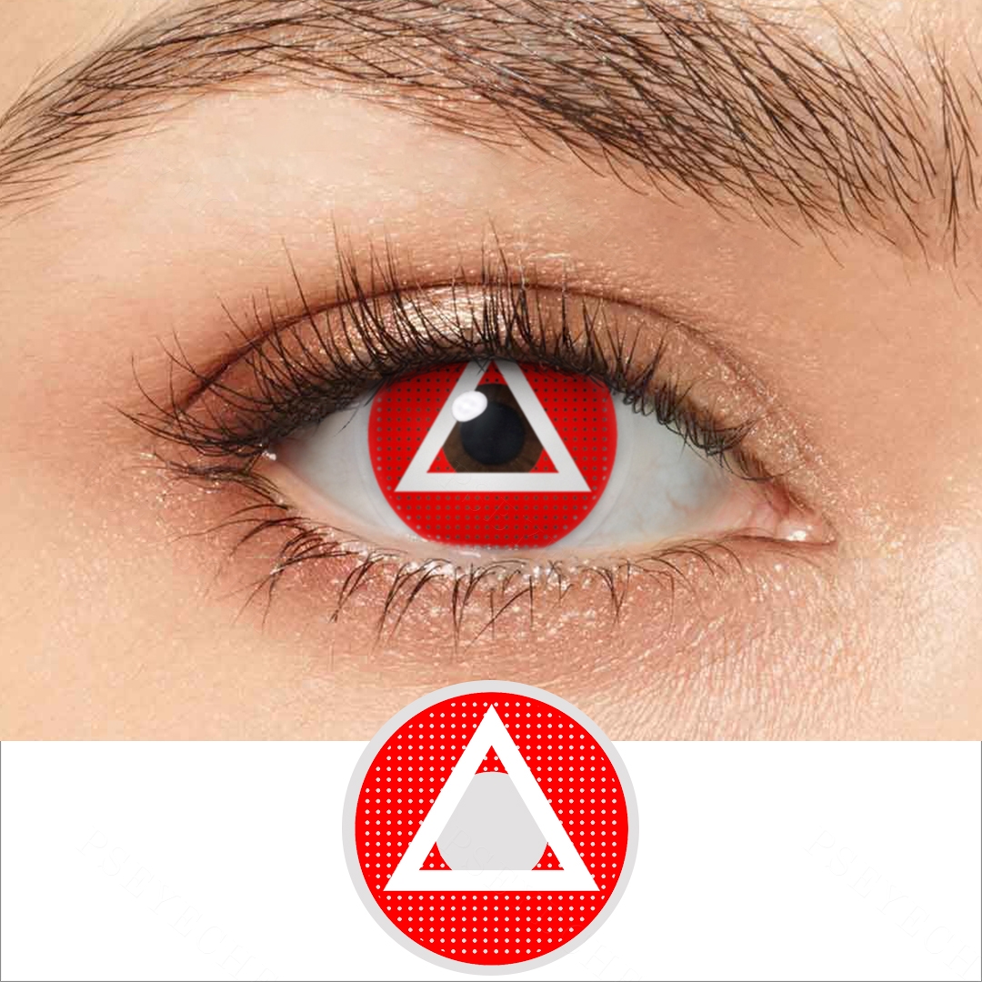 Triangle red squid game lenses