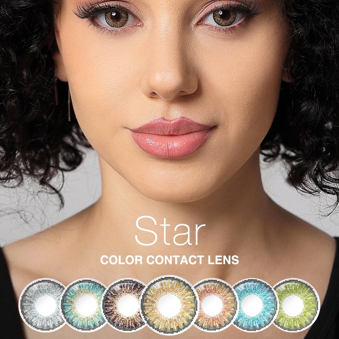 Free Shipping's Items Magister Star Colored Contact Lenses Eye Contact Lens Contact Lenses 12 Colors Black Circle Les Lentilles