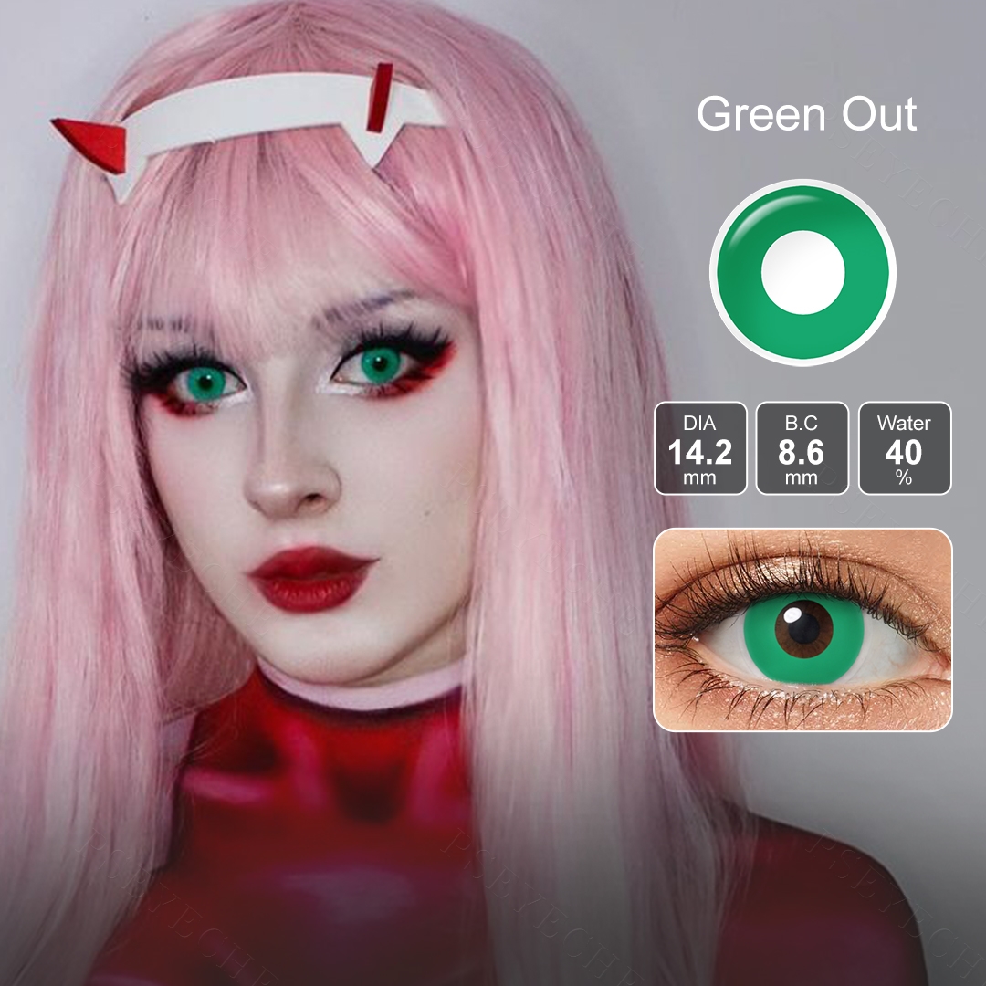 Free Shipping Pseyeche Halloween Contact Lenses Black Out Cosplay Eye Contacts 14.5mm Cosplay Lens TOP Red Halloween Contacts