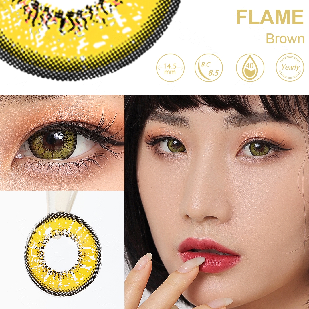 Free Sample Flame 6 Colors Contact Lenses Contacts Soft Lens Lentes De Contacto for Eye Cosmetic Color Magister Contact Lens