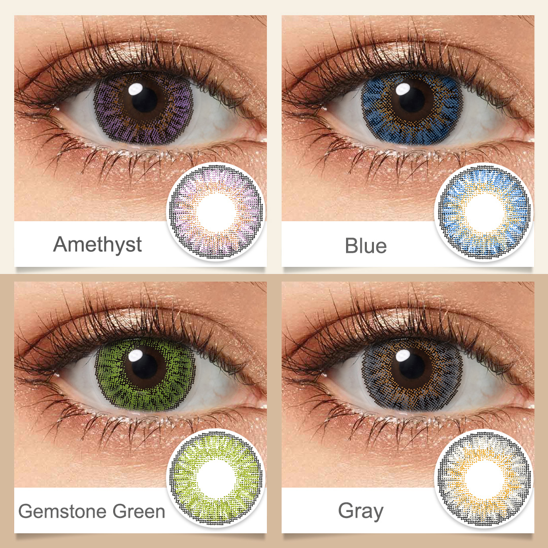 Free Shipping 3 Tone Color Contact Lenses Freshgo Natural Lentes De Contacto Eyewear Yearly Lenses Eye Contact Kontaktlinsen