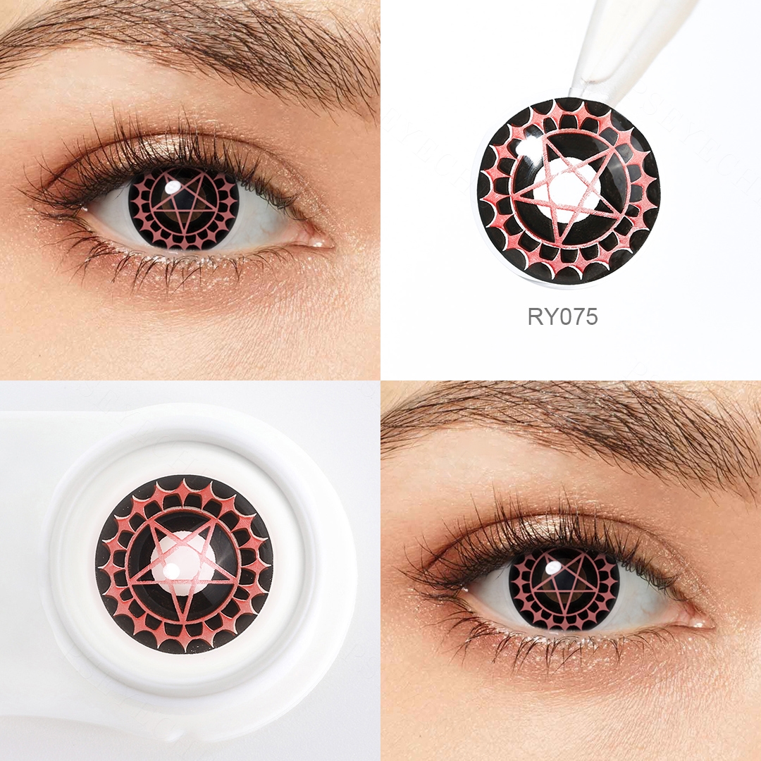 Free Shipping Pseyeche Contact Lenses Halloween Cosplay Colored Contacts  Halloween Eye Contact Lenses Lentes De Contacto