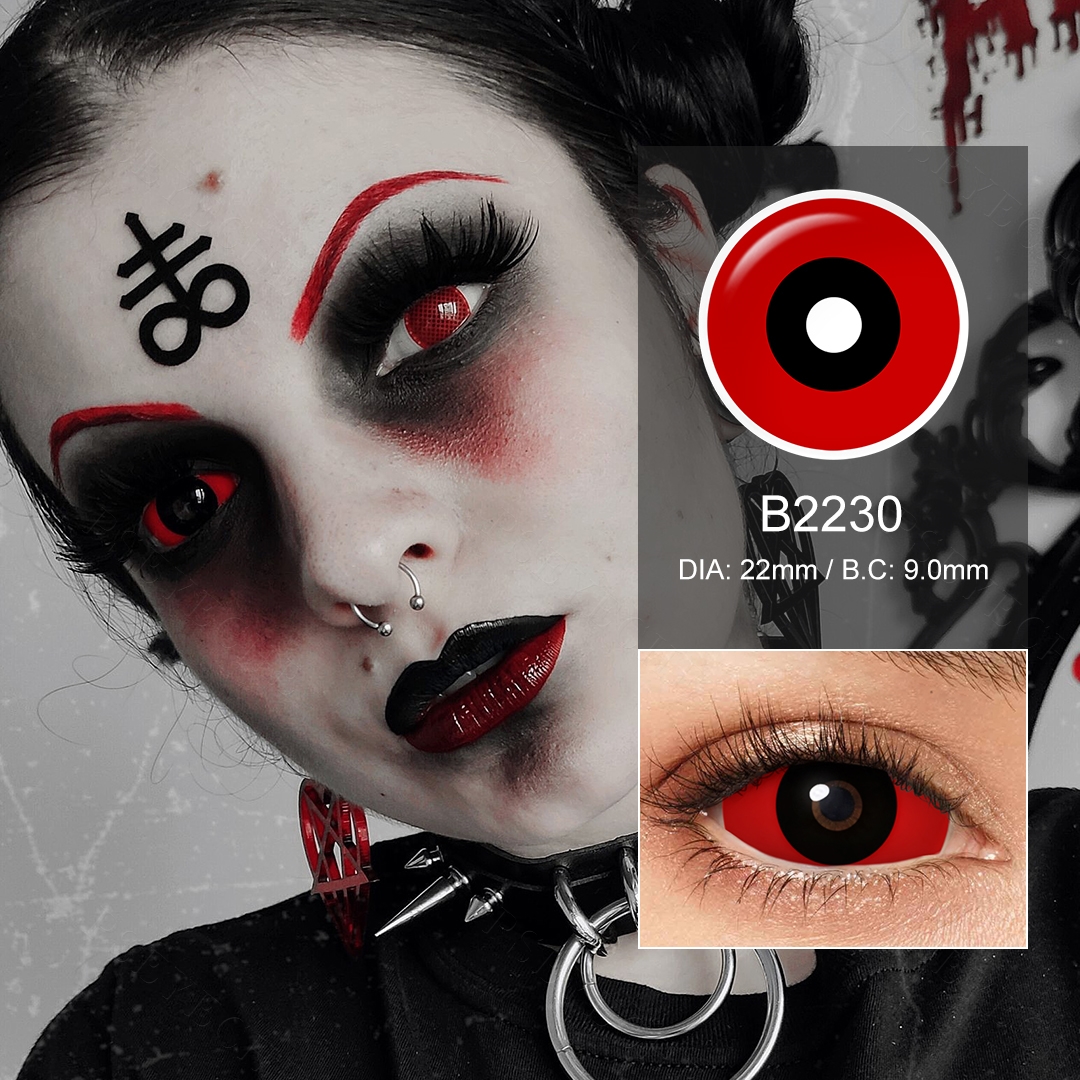 Red and Black Sclera Lenses