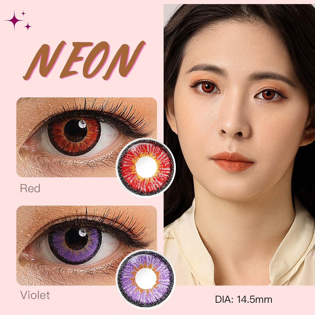 Free Magister NEON sharingan Colored Contact Lenses Cosplay Lenses Contact Cosmetic Colour Lenses Contact Lentille De Couleur