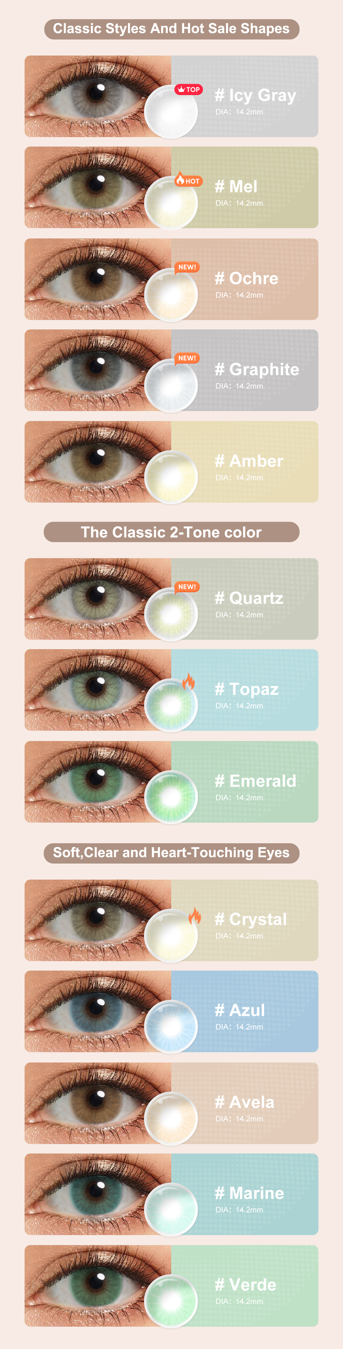 Freshgo Colored Contact Lenses Showcase