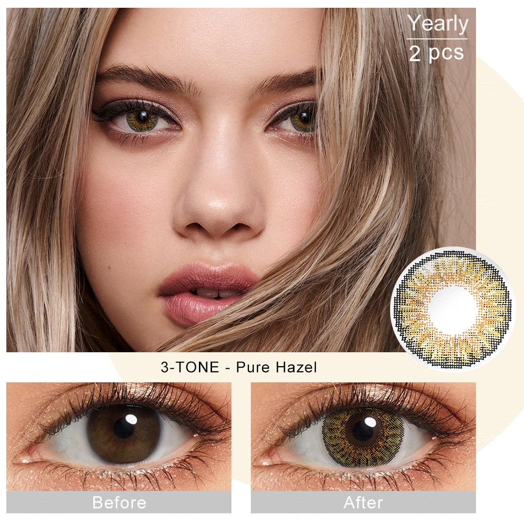 Free Sample FreshGo 3 Tone New Look Color Contact Lens Beautiful Style Wholesale Yearly Disposable Colored Eye Contact Lenses