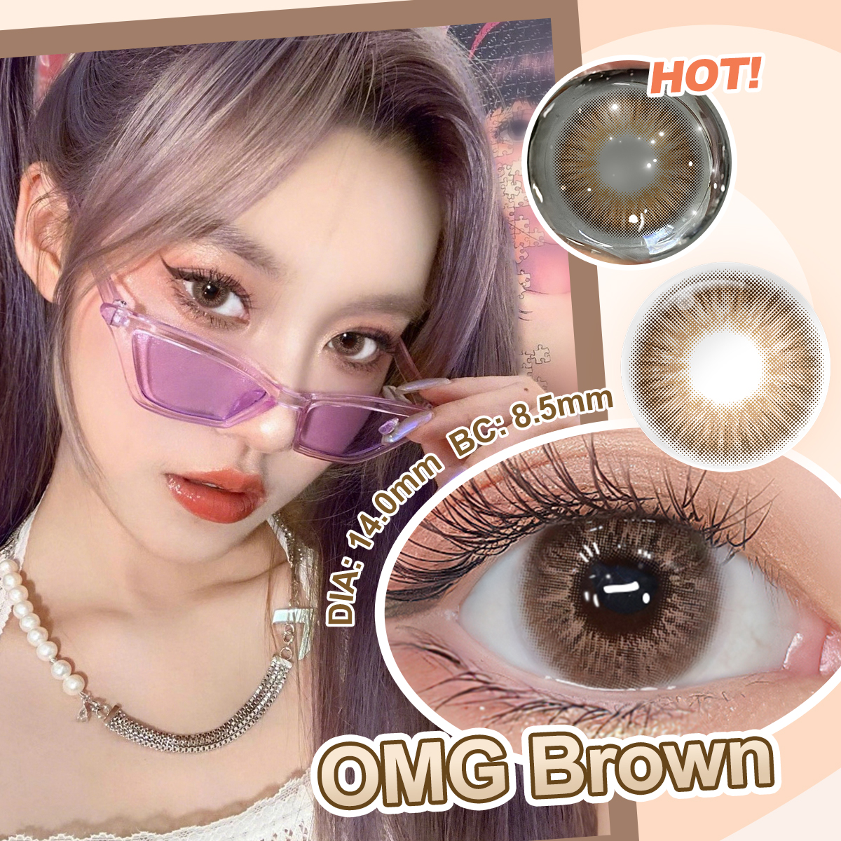 Free Samples Magister OMG Softlens Eye Color Contact Lens Korean Contact Lenses Lensa Kontak Lenses De Contact Lentes De Contato