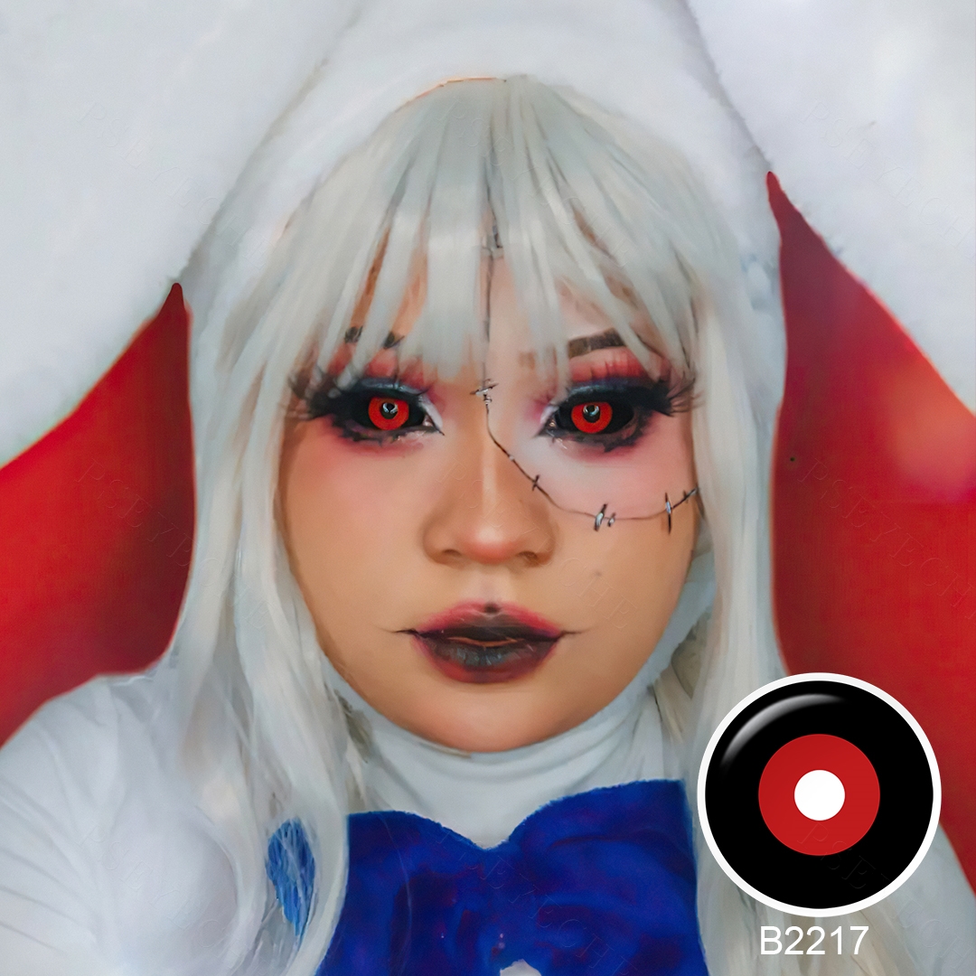 Free Sample Pseyeche Sclera Lens Contact Lenses Black Red Sclera Lens 22mm Cosplay Halloween Use Sclera Lens Contact Lenses