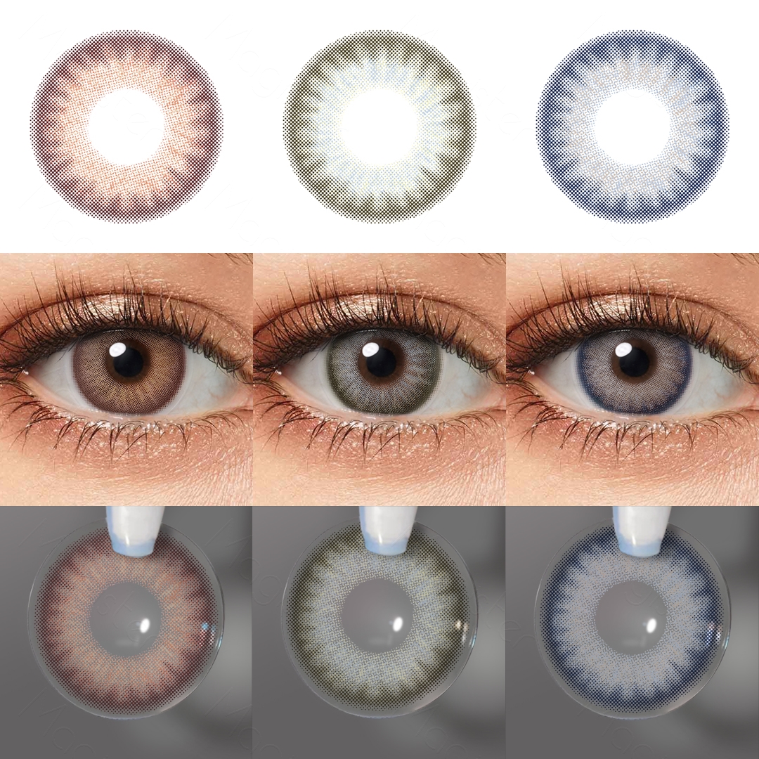 Magister Flora 14.20mm Soft Soft Contact Lens 6 Months Colored Contacts Brown Contact Lenses With a Free Case