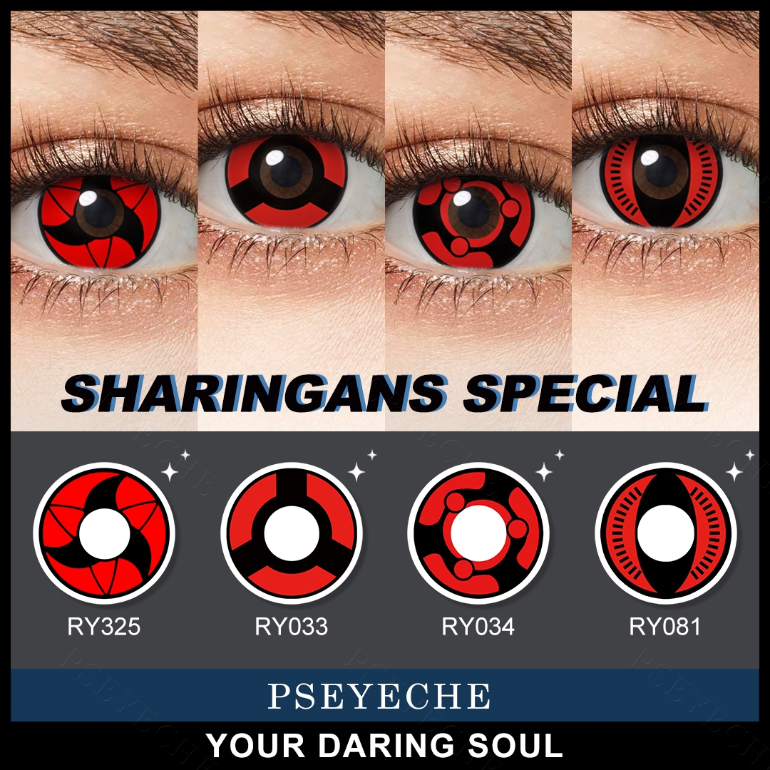 Hot Sale Sharingan Cosplay Contact Lenses Eye Color Lens Korean Colored Contacts Wholesale Halloween Lentilles De Yeux for Eyes