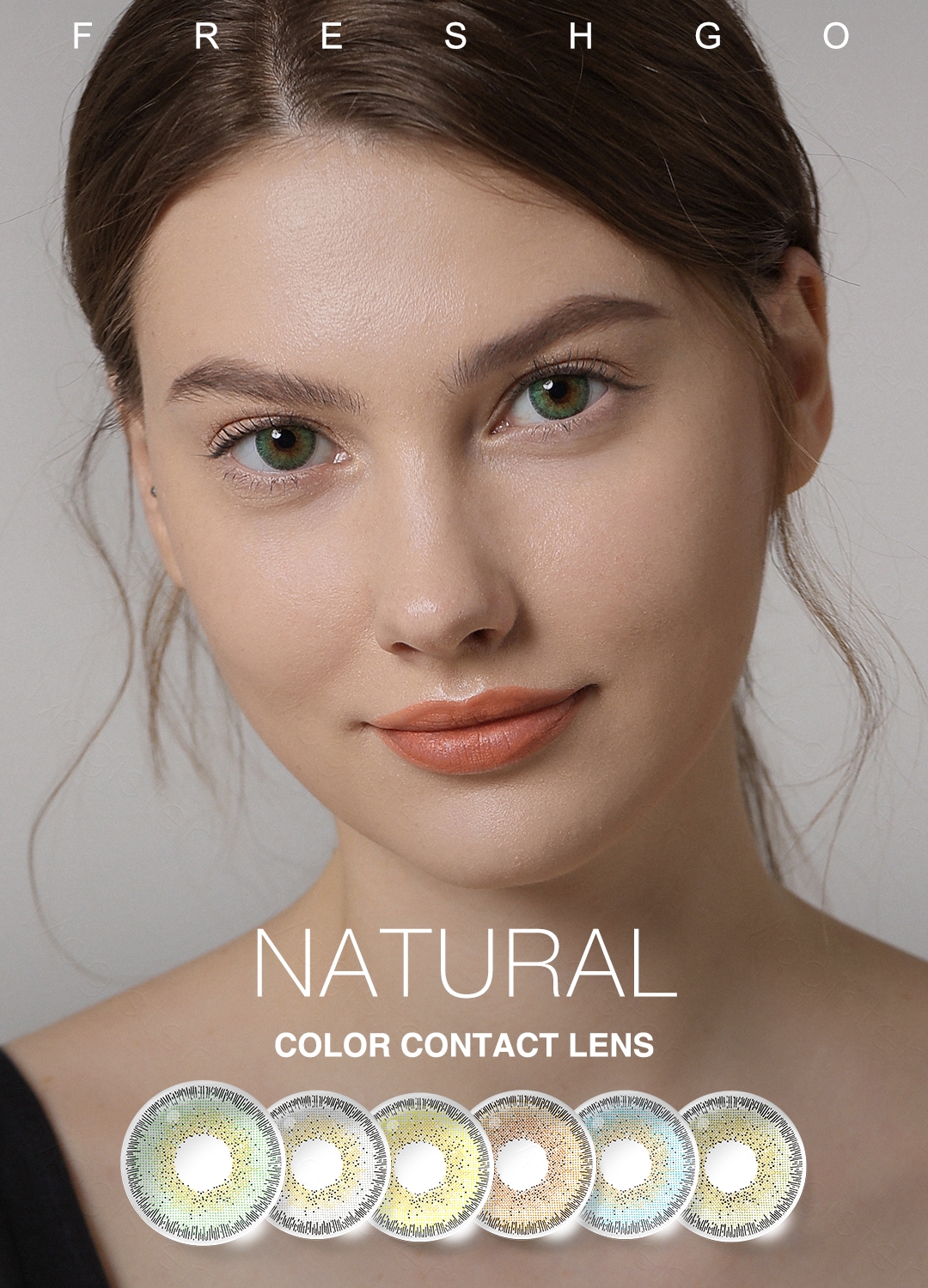 Hot Sale Freshgo Colored Contacts Eyes Lens 3 Tone 14.50mm Coloured Contact Lenses Wholesale Lentes De Contacto De Colores