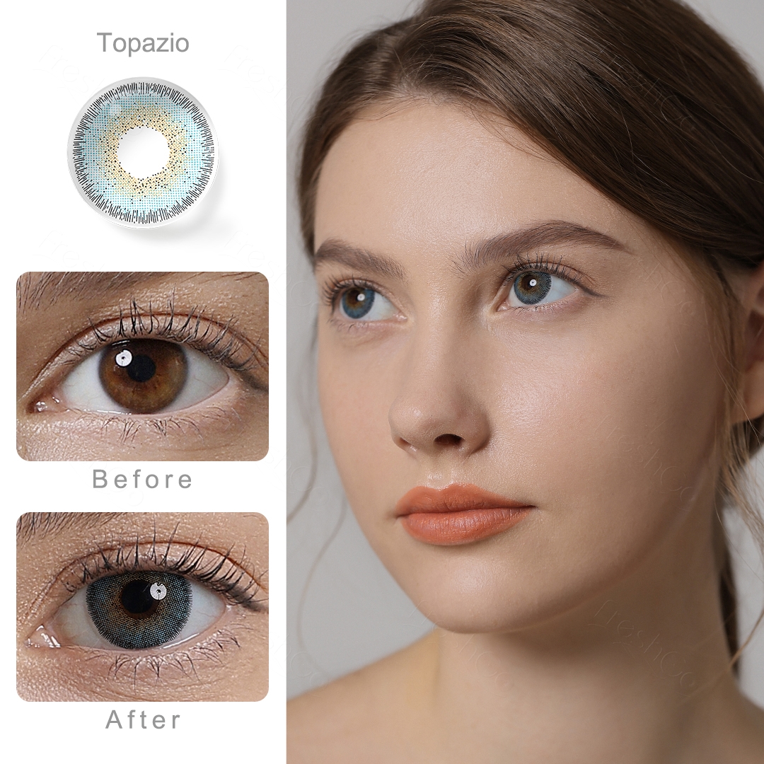 Factory Price Freshgo Wholesale Cosmetic Contacts 1 Year Color Lens Blue Eyes Contact Lenses Natural Colour Contact Lens