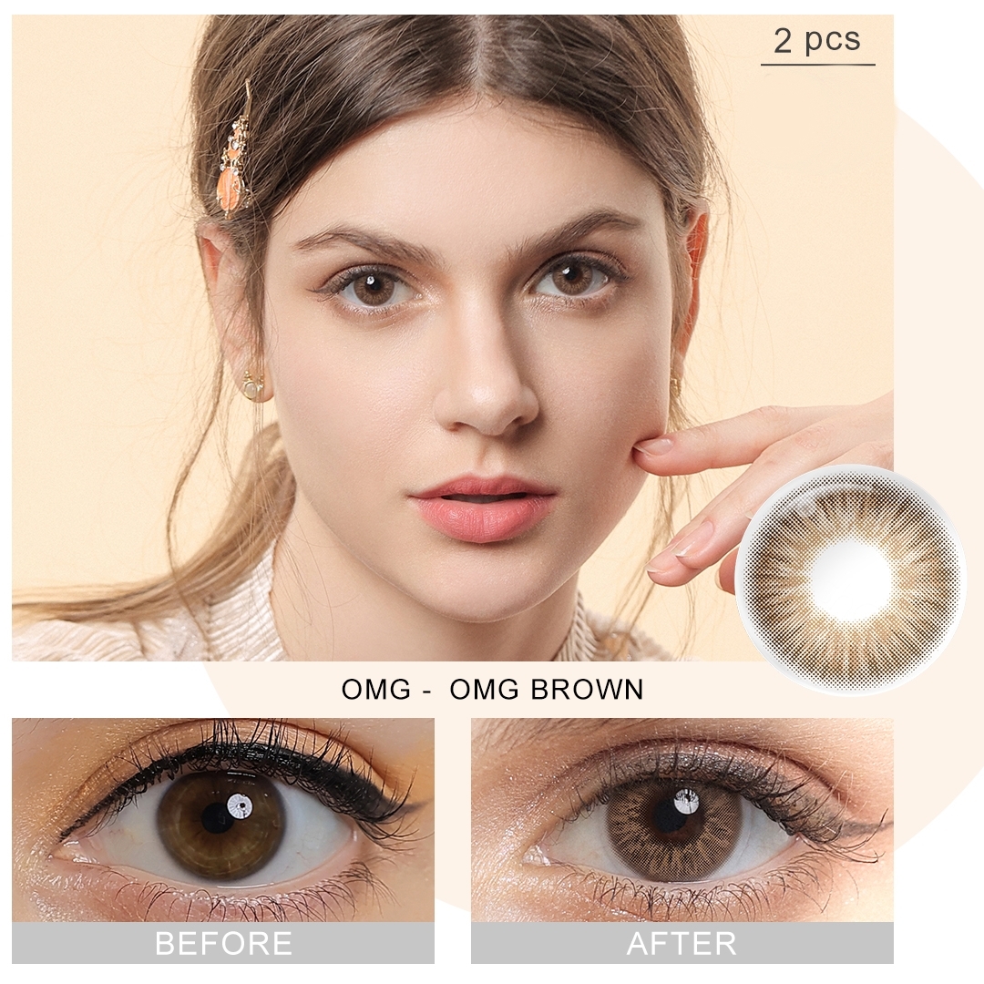 Free Sample Magister OMG Natural Colored Contact Lenses Black Circle Eye Lenses Eye Lens Kontaktlinsen Lentilles Photochromiques
