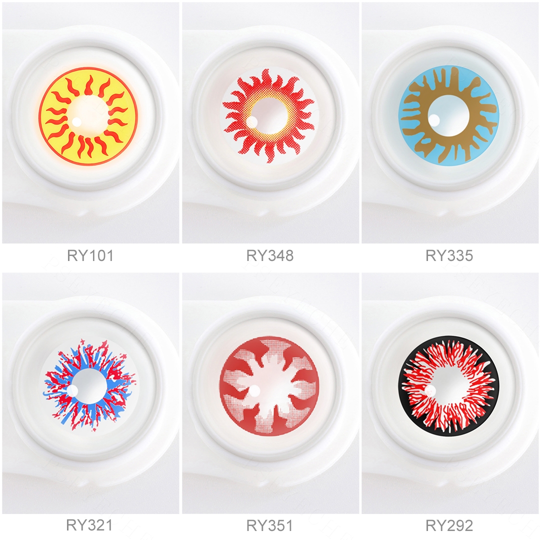 New Arrival Cosplay Crazy Eye Lenses Soft Contacts Wholesale Price Sun God Contact Lenses Soft Safe Material Yearly Lens