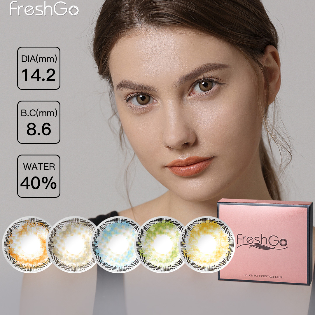 Free Samples Freshgo PREMIUM Soft Lens Cosmetic Contacts Natural Colored Contact Lenses Kolorowe Soczewki Kontaktowe Wholesale