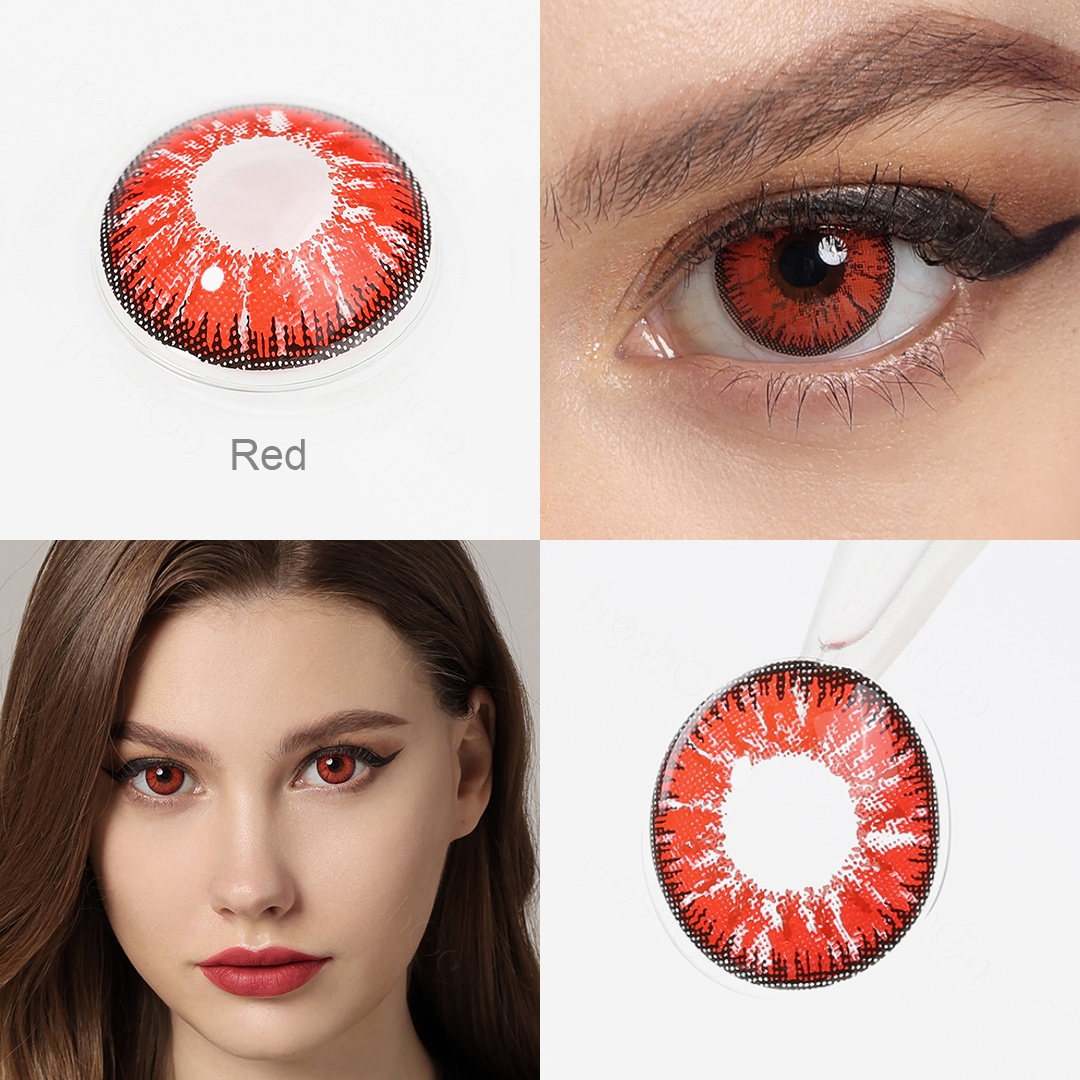 Free Shipping Freshgo NONNO Colored Contact Lenses Red Contact Lenses Hot Lenses Eye Contact  Eye Lens Lentes De Contacto