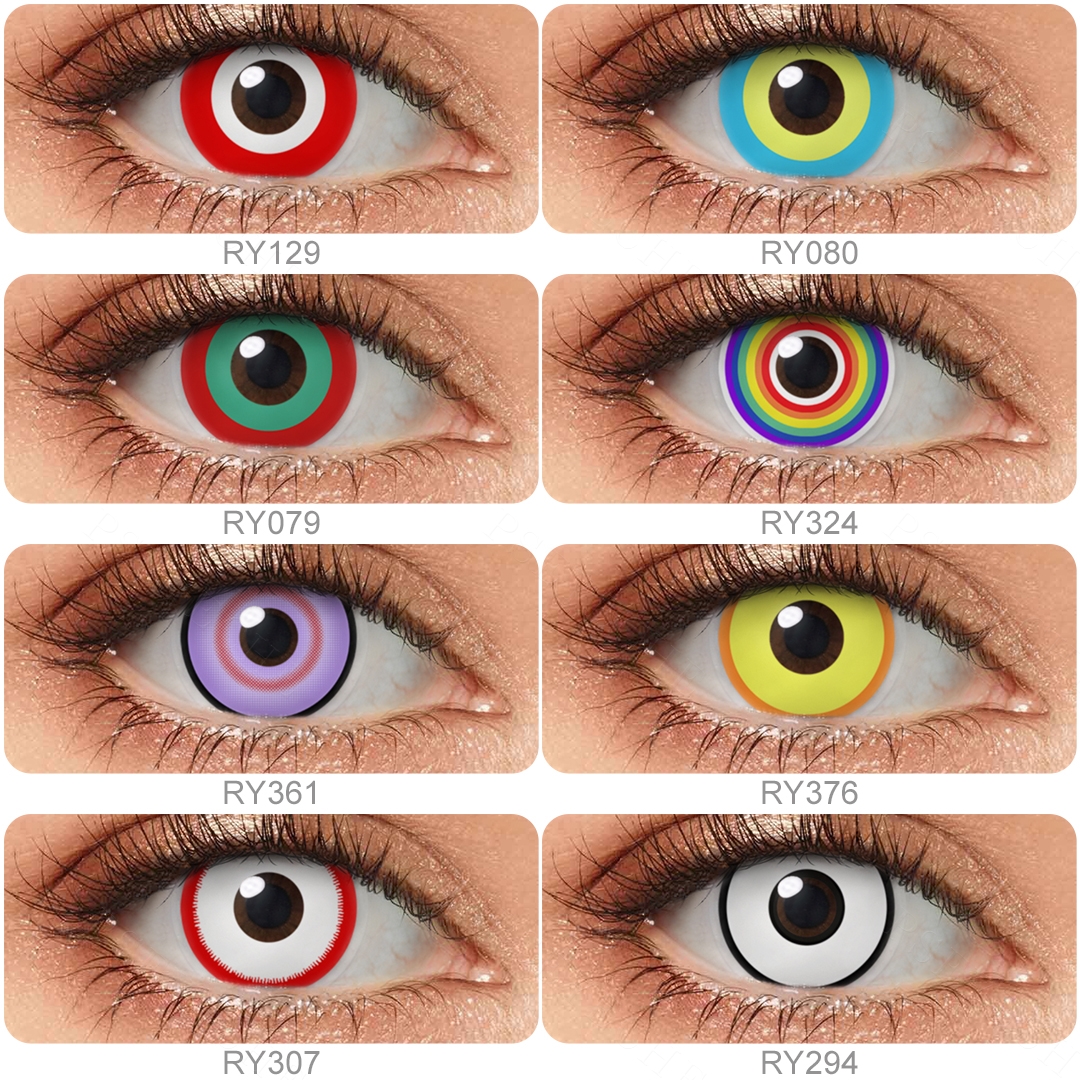 Free Shipping Pseyeche Cosplay Eye Contacts Colored Contact Lenses 14.5 sharingan Contact Lenses Kontaktlinsen