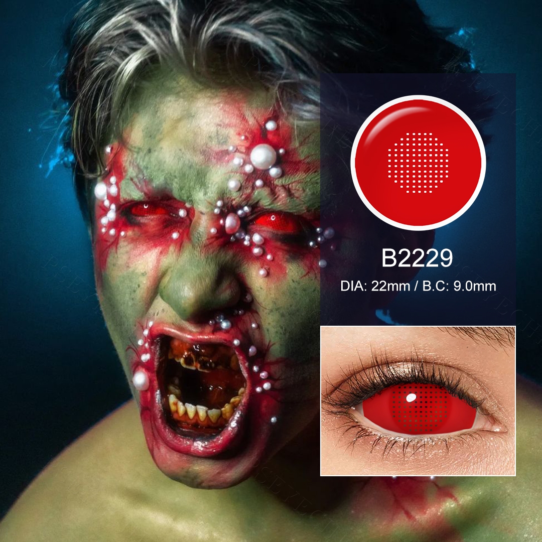 Red Mesh Sclera Lenses