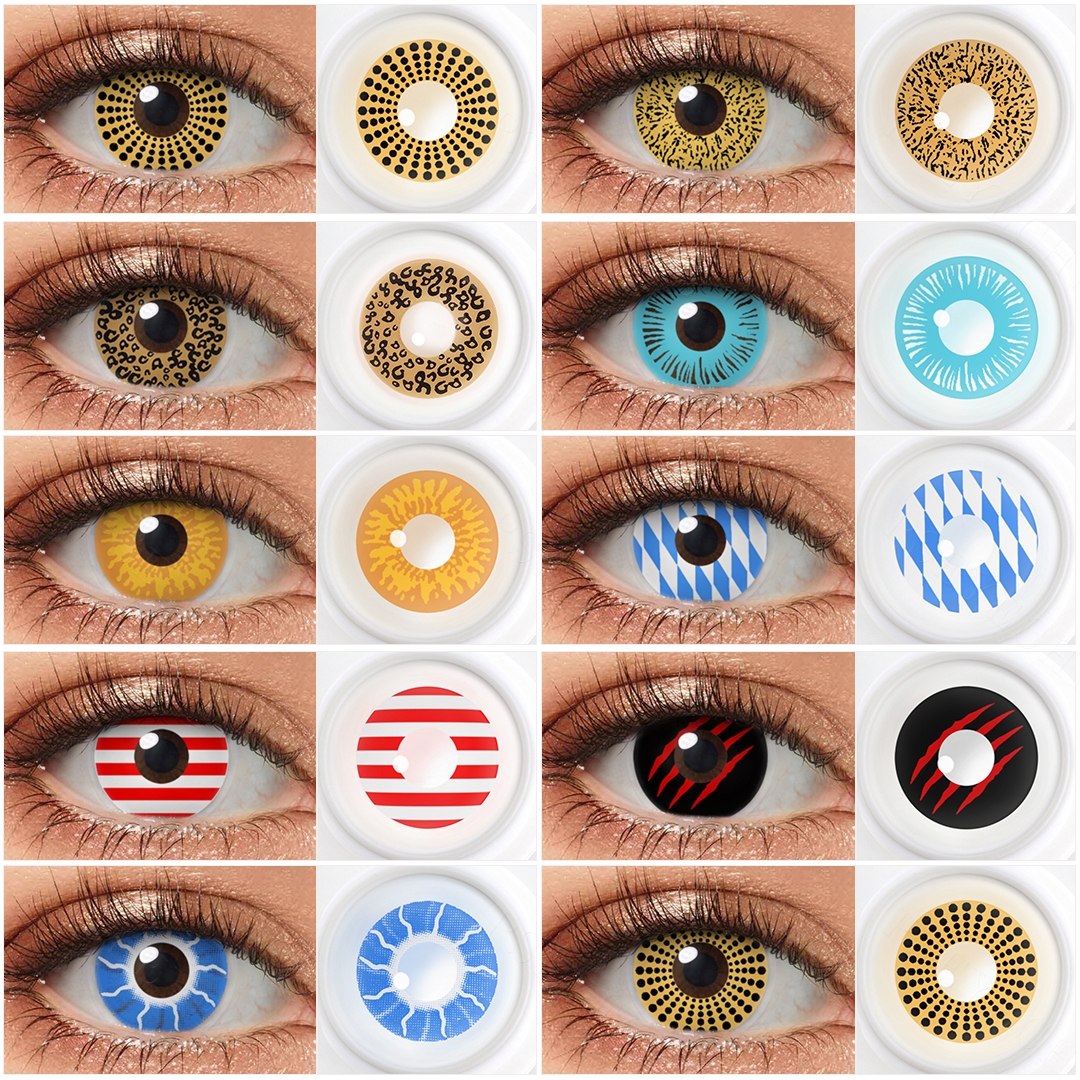 Free Shipping Pseyeche Halloween Contact Lenses Pseyeche Hollywood Eye Cosplay Soft Lens Lentes De Contacto Graduados