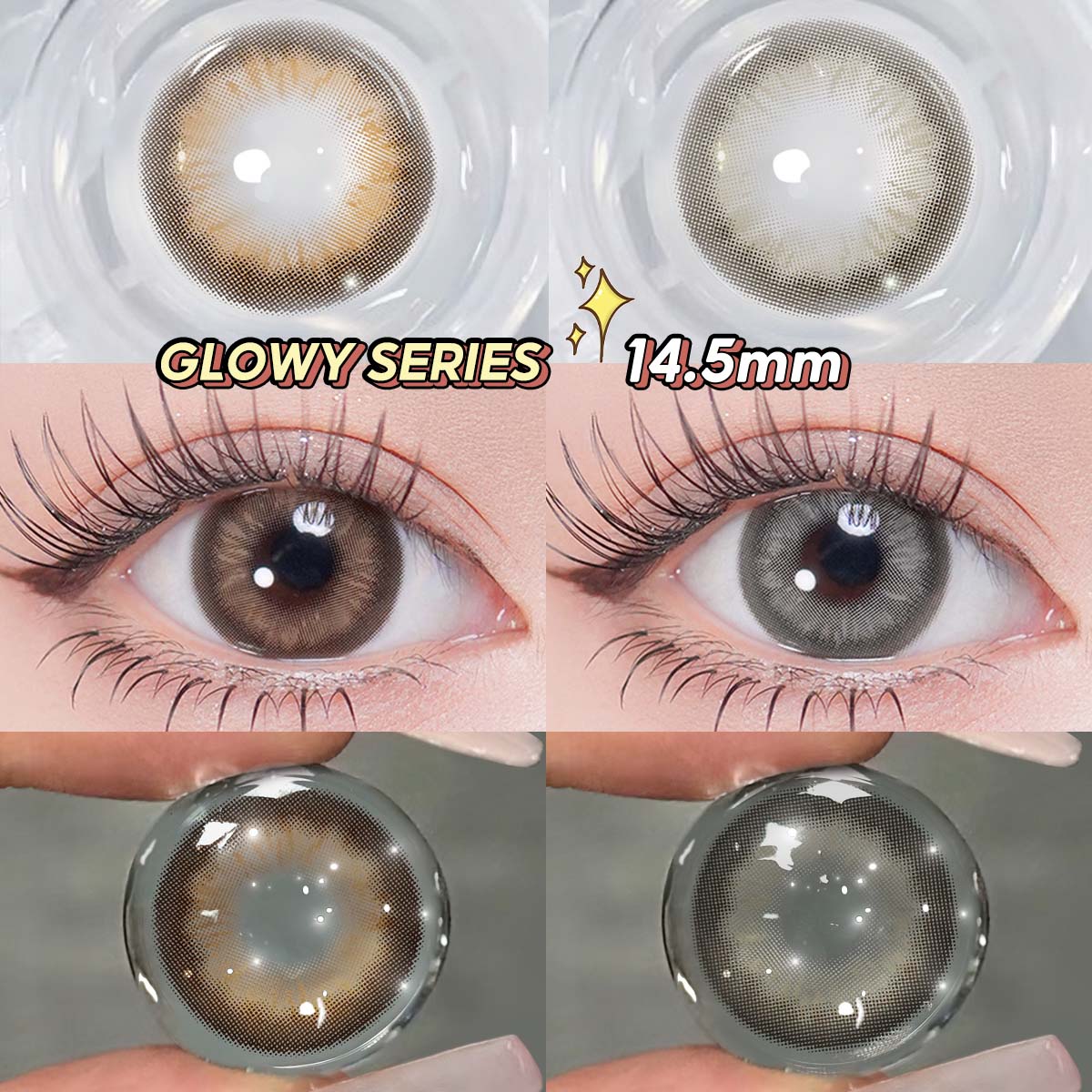 Free Sample Magister Glowy Color Contact Lens Contact Eye Color Lens Soft Contact Lenses Lentilles Photochromiques with Power
