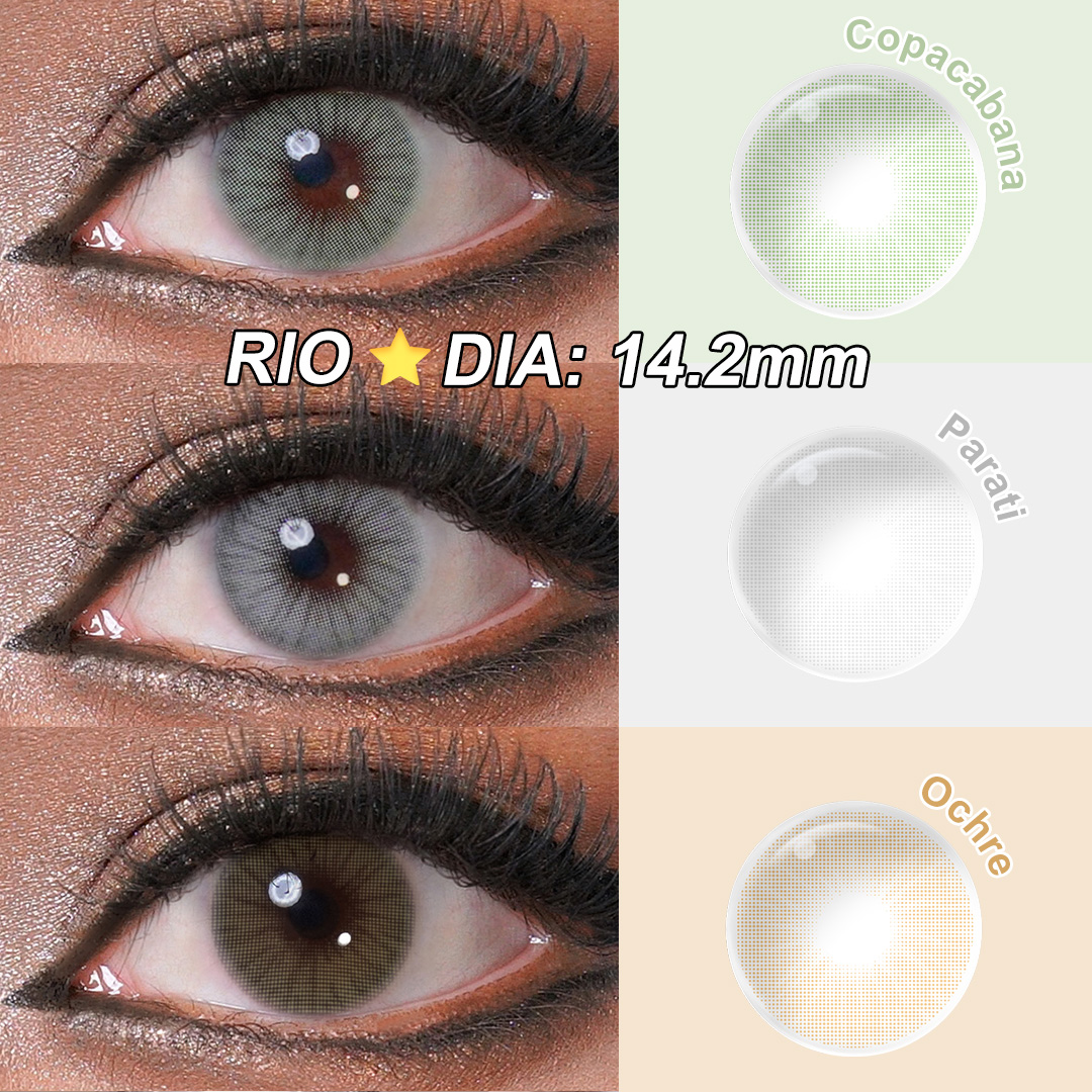 Hot Selling Colored Contact Lenses Copacabana Buzios Ochre 14.2mm RIO Mel Freshgo Eye Contact Lens Lentilles Pour Les Yeux