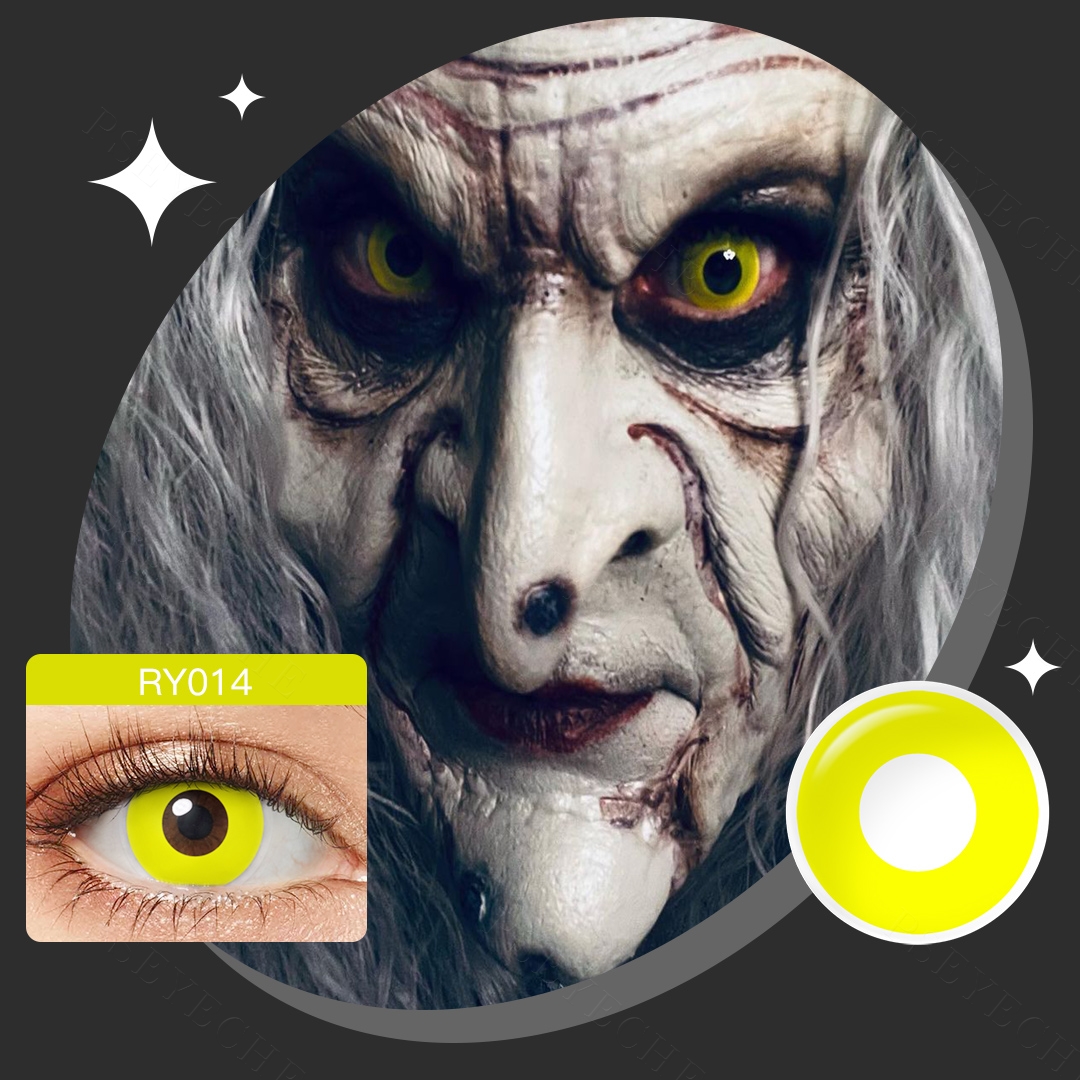 PSEYECHE Cosplay Blind Halloween Contact Lens Blackout Eyes Contact Lenses Crazy Eyes Contacts