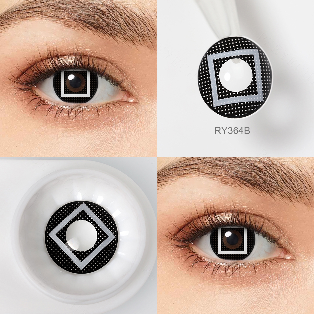 Free Hot Sales Pseyech Squid Game Lenses Triangle Red Contact Lenses Halloween Cosplay  Contact Lenses Kontaktlinse